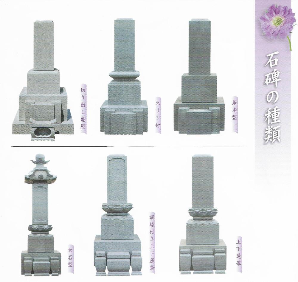 基本型、スリン付、切り出し亀原、
